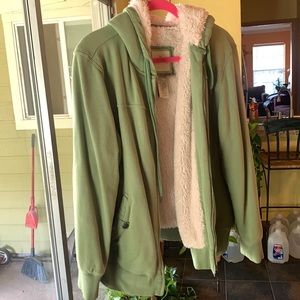 Light green fleece jacket